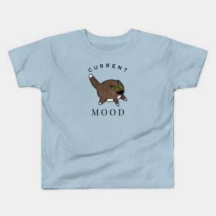 Current Mood Cat (Small Print) Kids T-Shirt